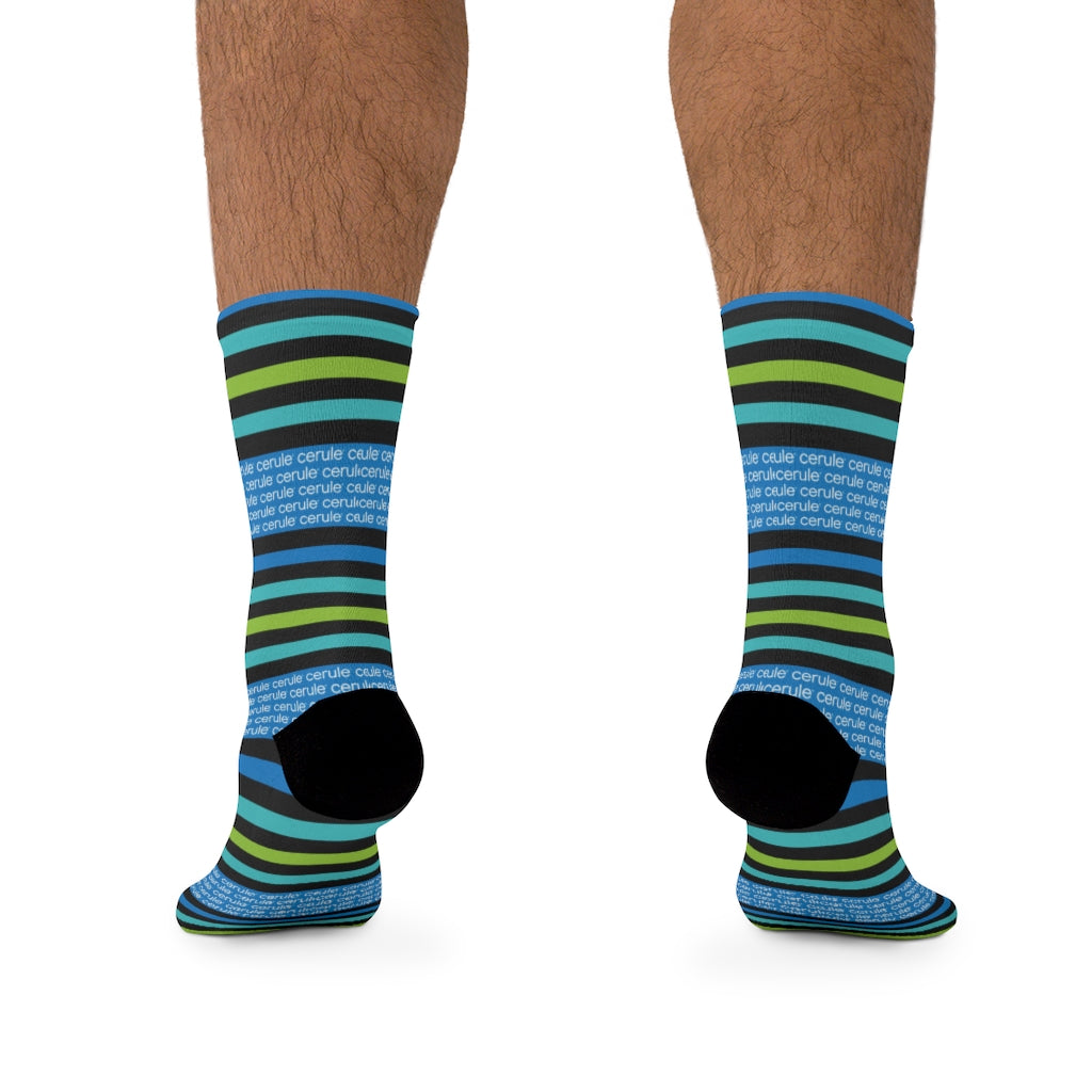 Cerule Socks - Stripes