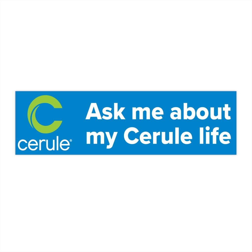 Cerule Bumper Stickers - Ask me - Blue