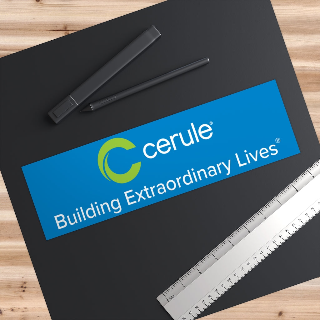 Cerule Bumper Stickers - Building Extraordinary Life - Blue