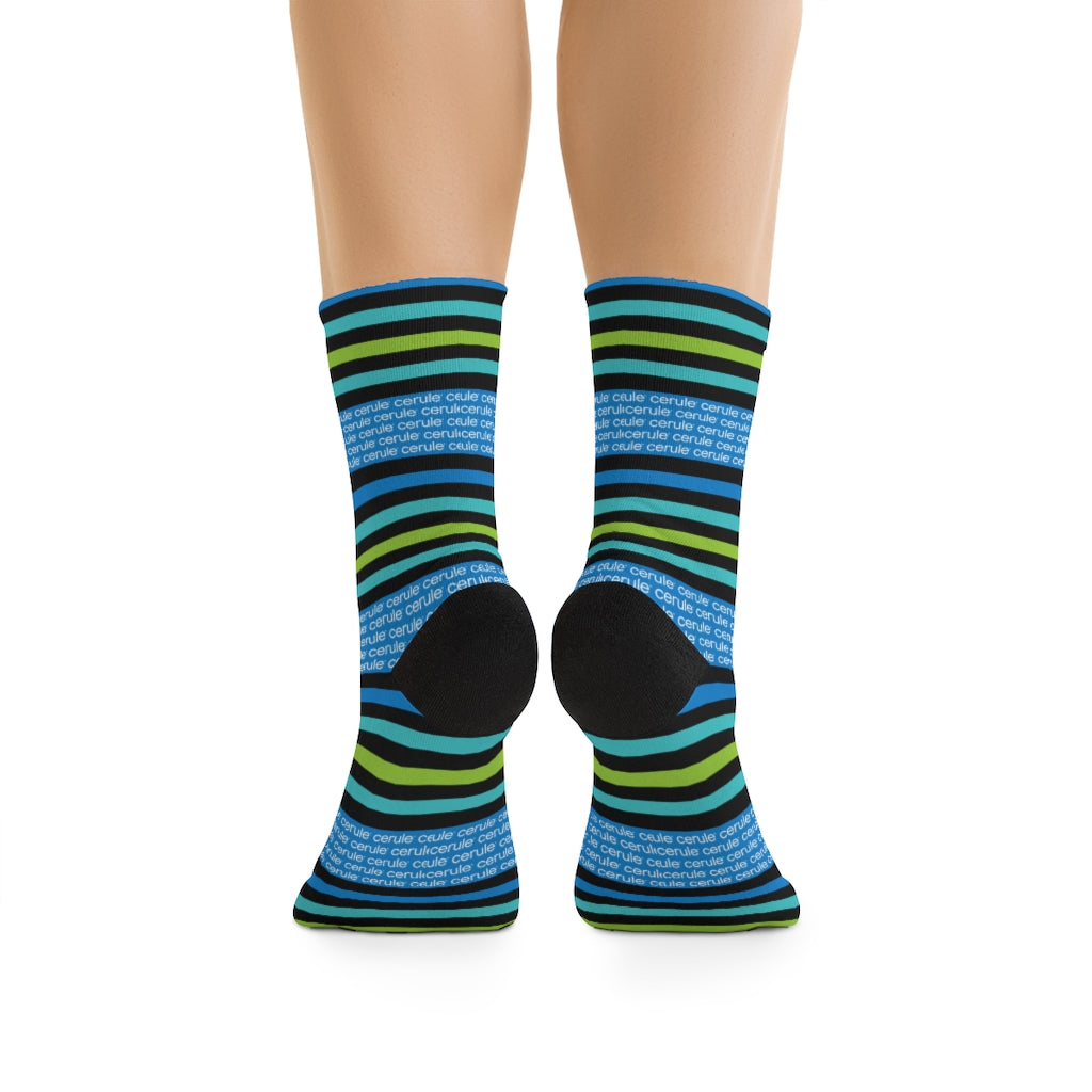 Cerule Socks - Stripes