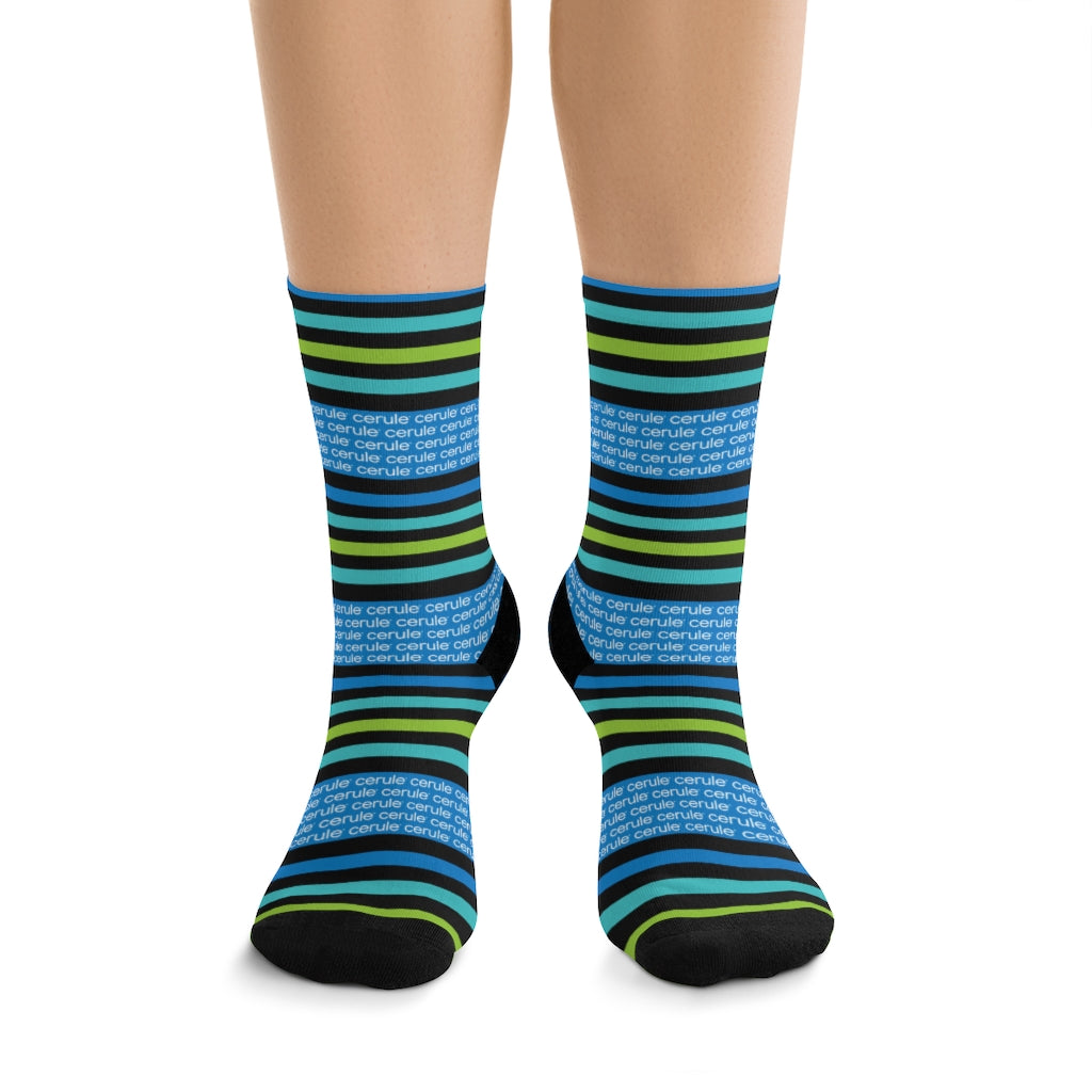Cerule Socks - Stripes