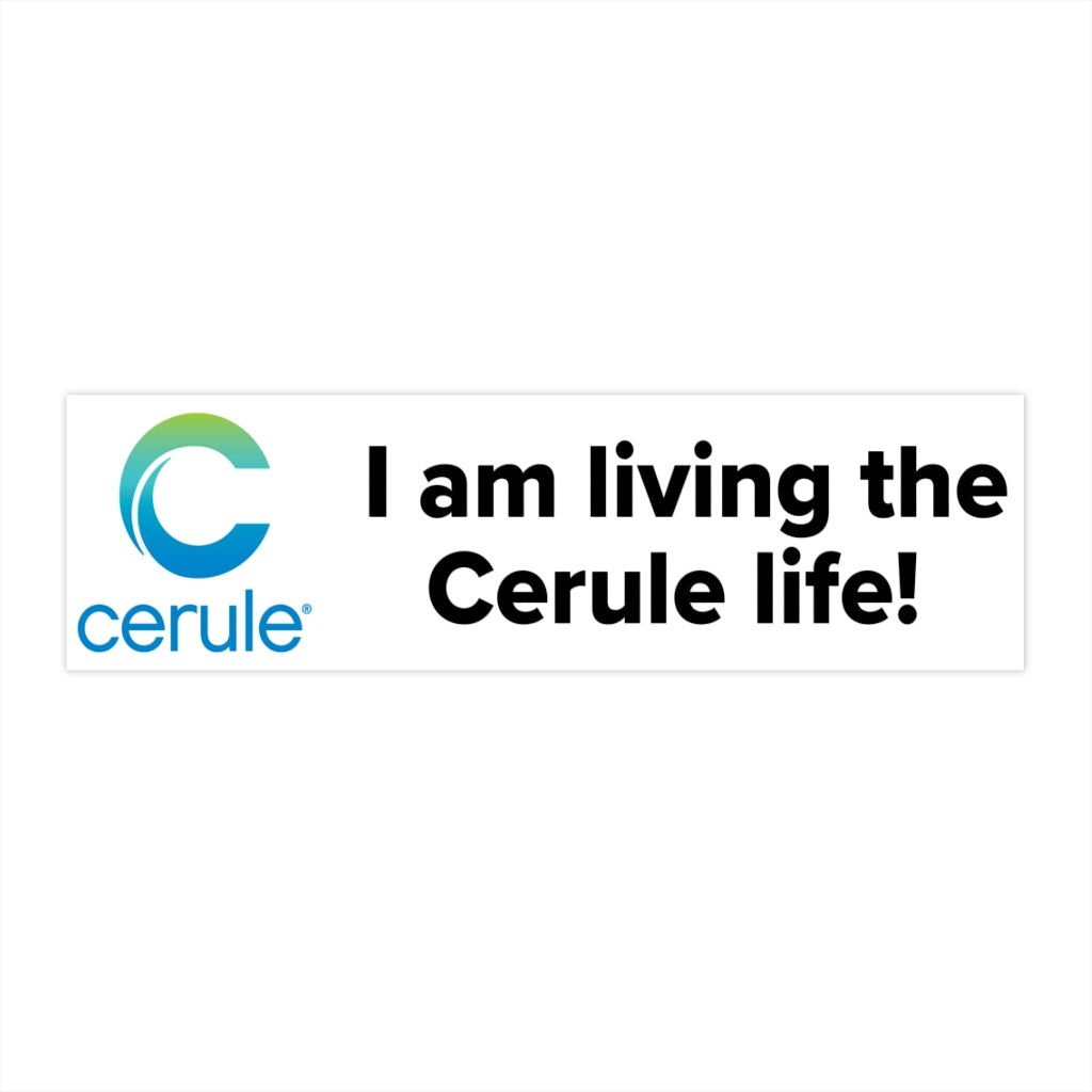 Cerule Bumper Stickers - Cerule Life - White