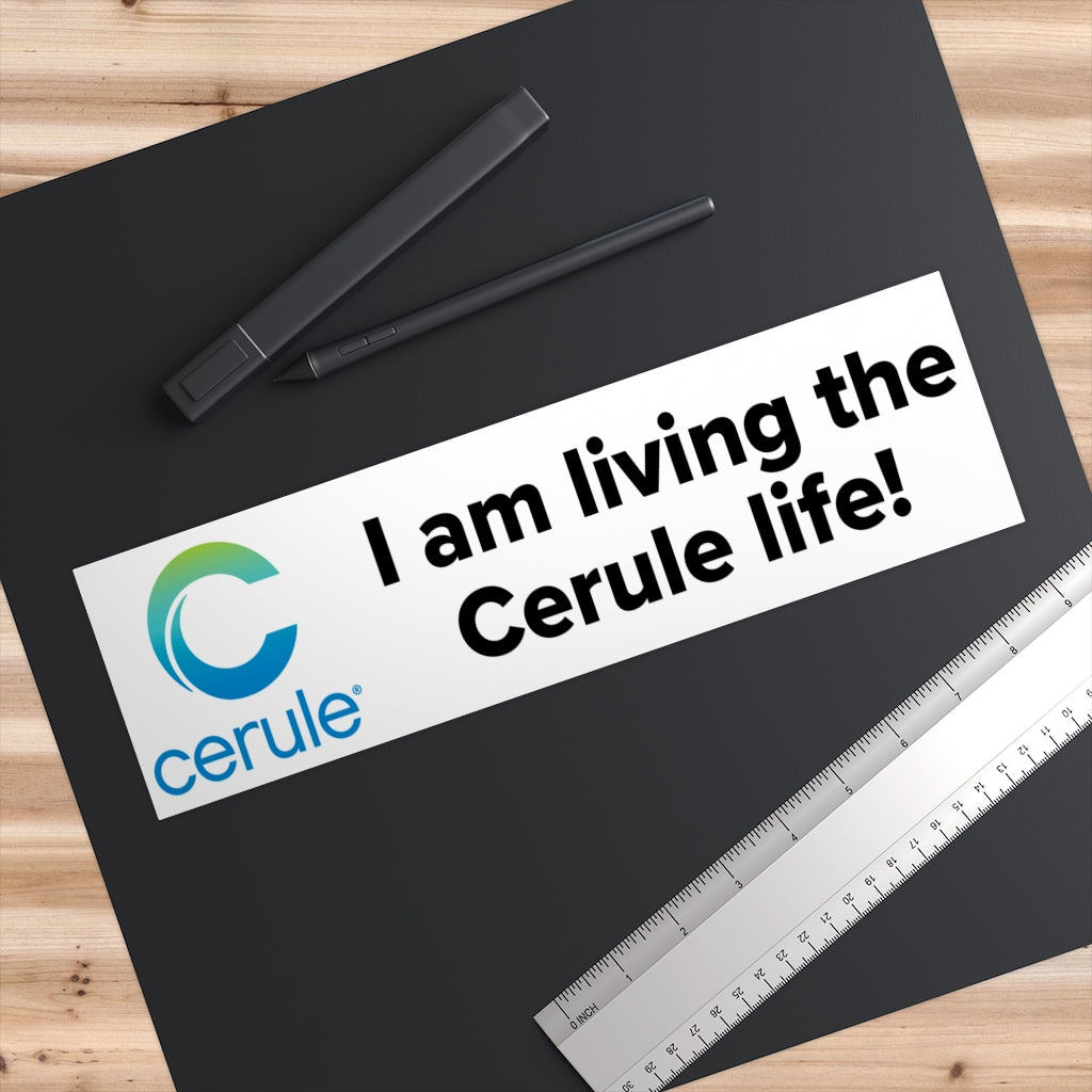 Cerule Bumper Stickers - Cerule Life - White