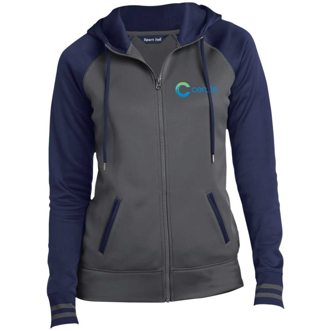 Cerule Women's Moisture Wick Hooded Jacket - Grey