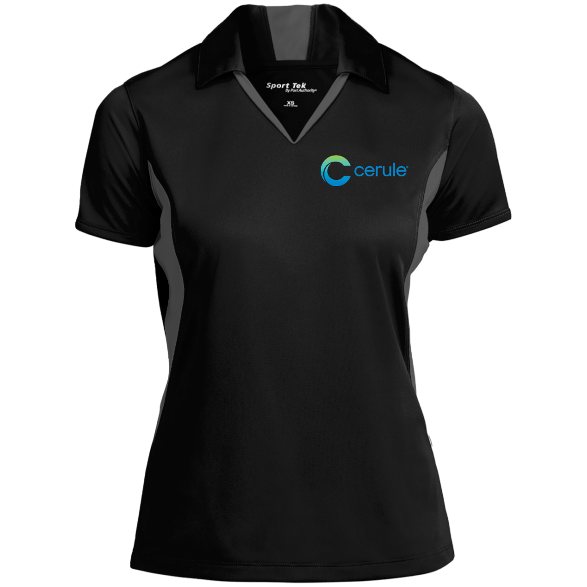 Women's Cerule Performance Polo Black/Grey