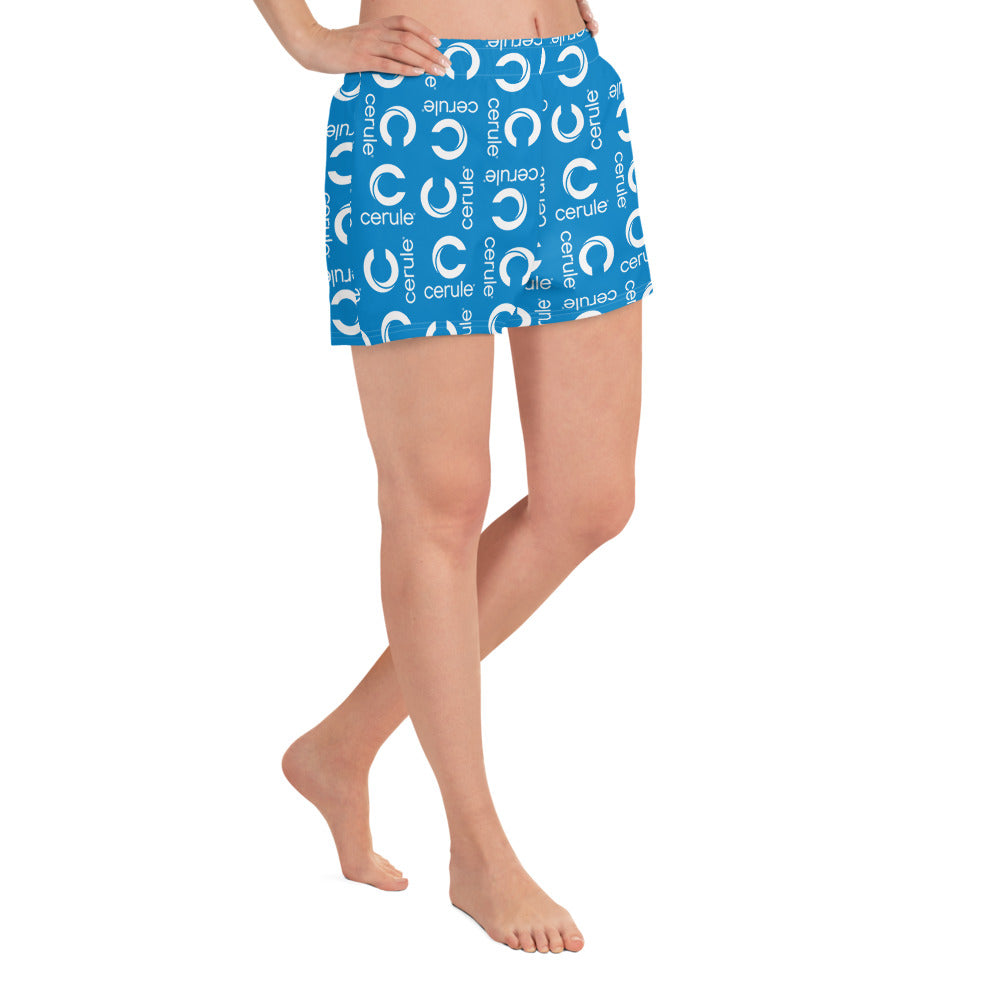 Women's "Cerule Blue" Athletic Short Shorts