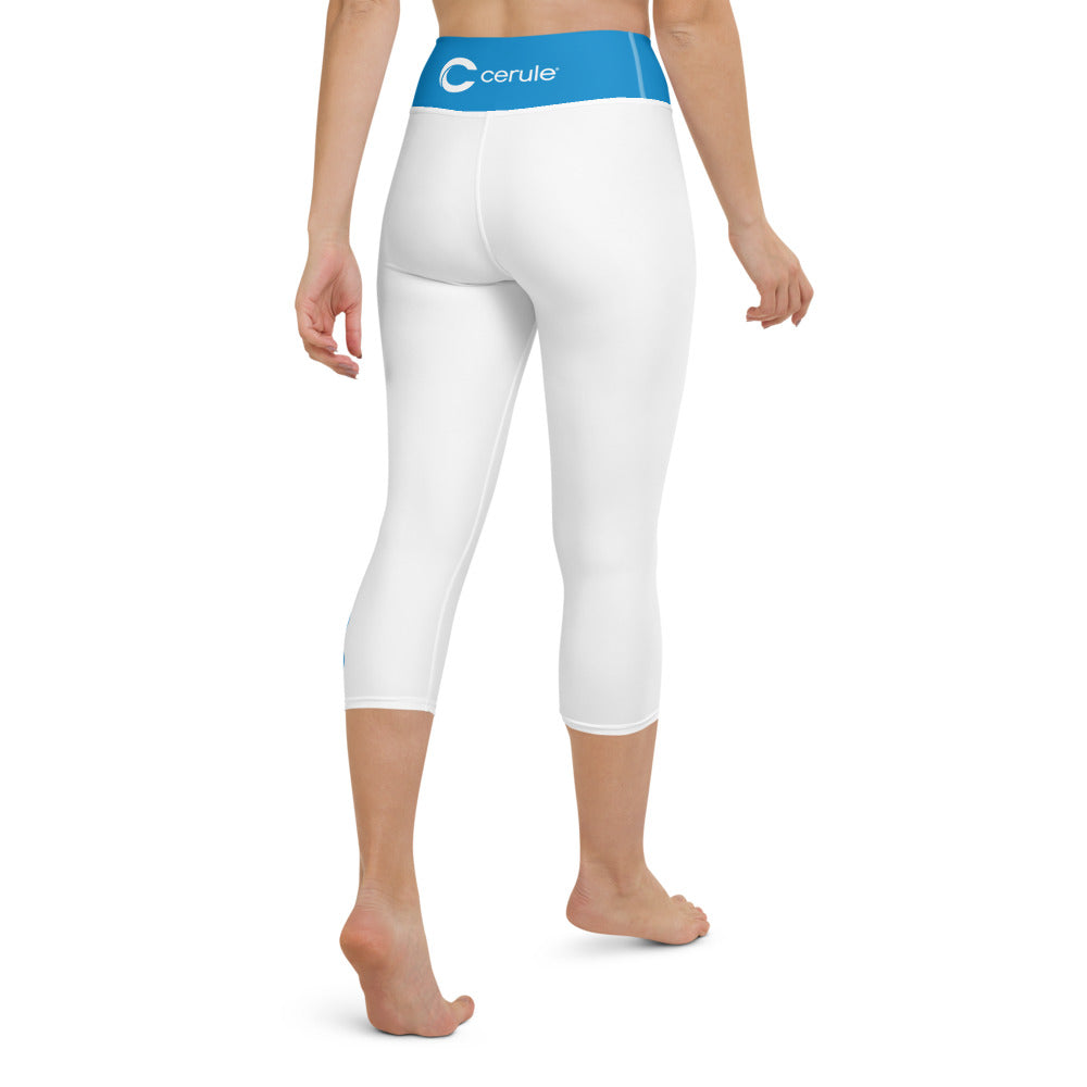 Cerule Yoga Capri Leggings - White