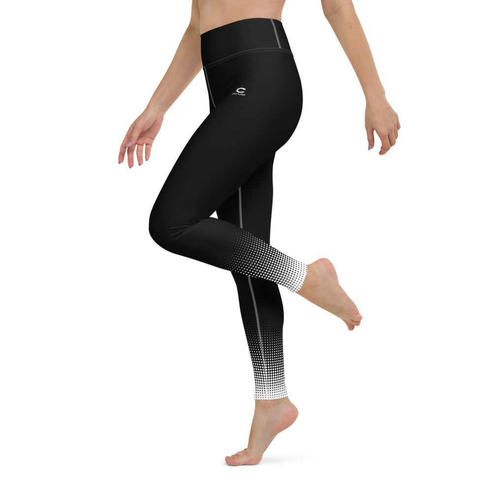 Women's Yoga Leggings - Black Fade