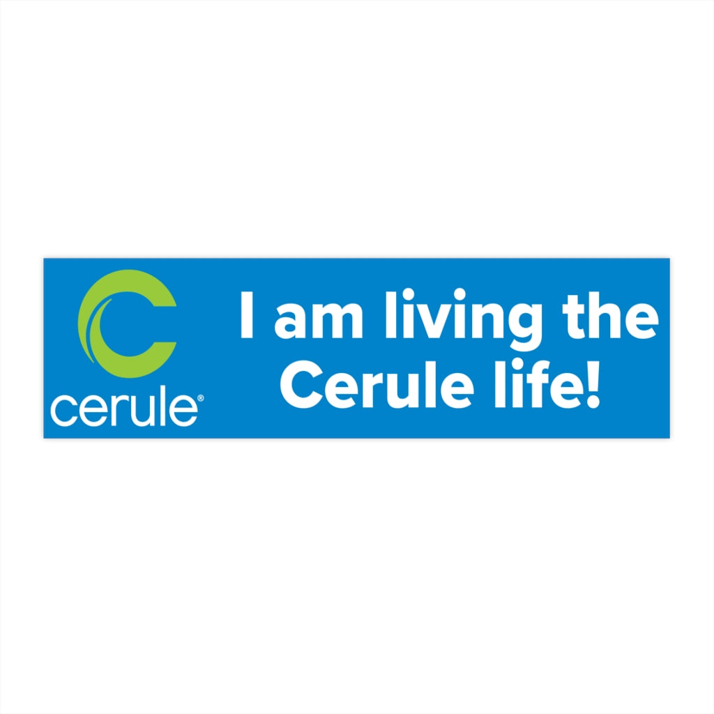 Cerule Bumper Stickers - Cerule Life - Blue