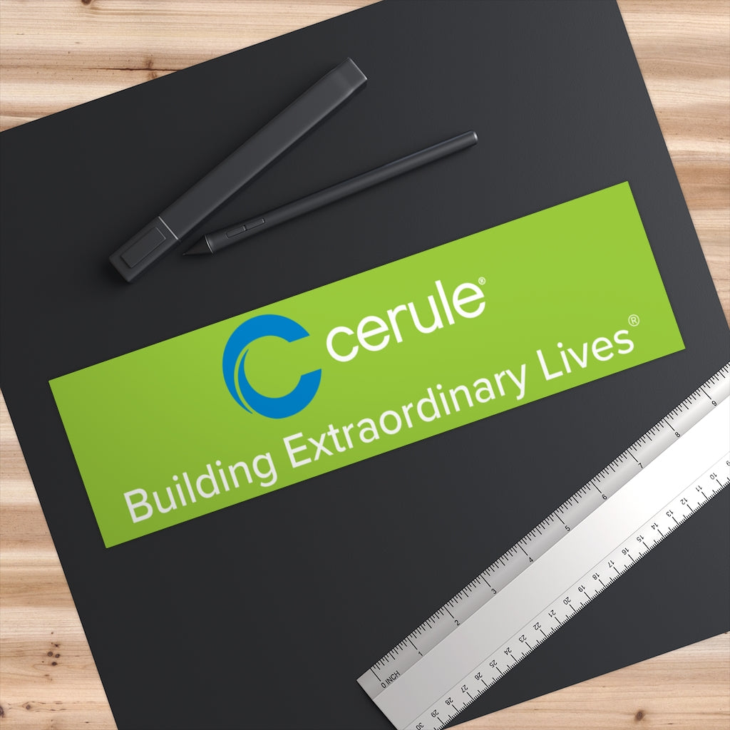 Cerule Bumper Stickers - Building Extraordinary Life - Green
