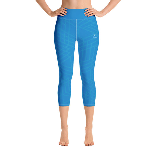 Women's Cerule Blue Yoga Capri Leggings