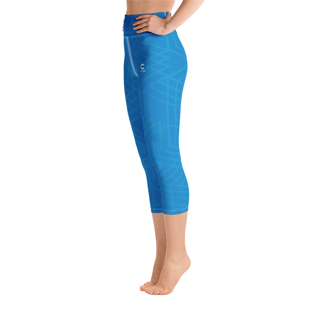Women's Cerule Blue Yoga Capri Leggings