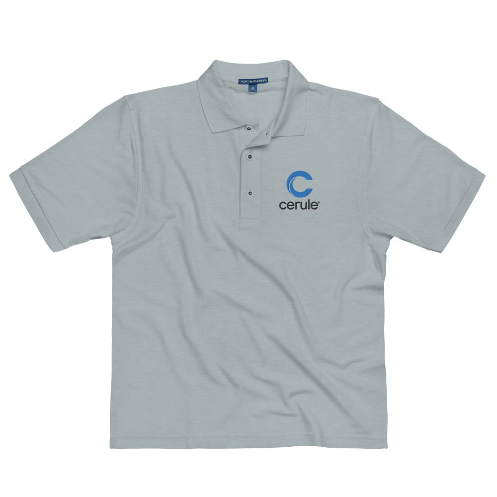 Men's "Cerule Embroidered" Polo - Light Grey