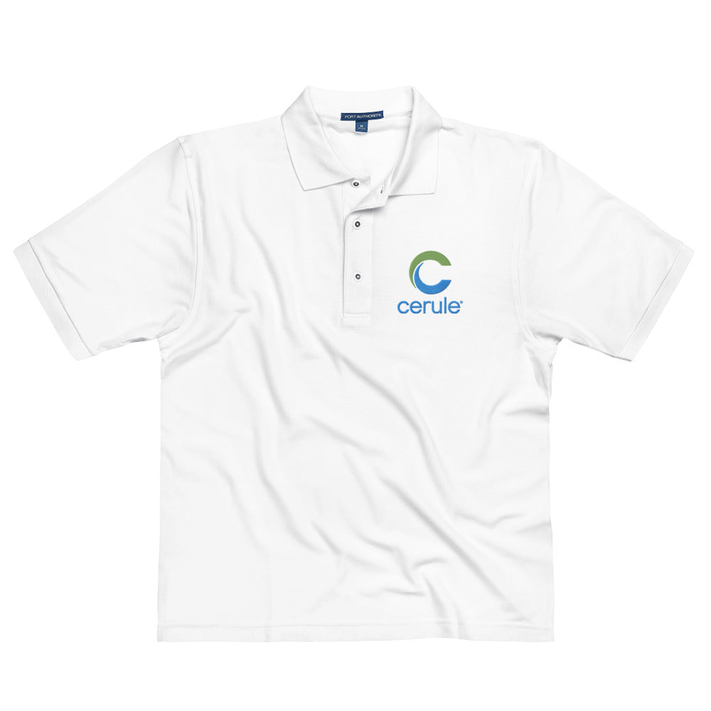 Men's "Cerule Embroidered" Polo - White